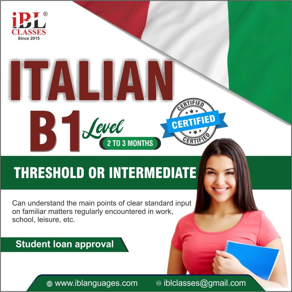 Best Italian Language Course Level B1 in Delhi