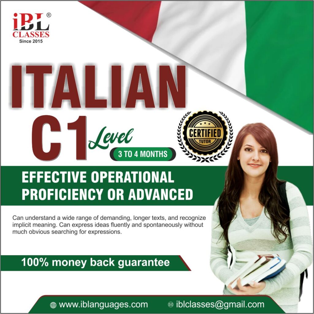 Best Italian Language Course Level C1 in Delhi