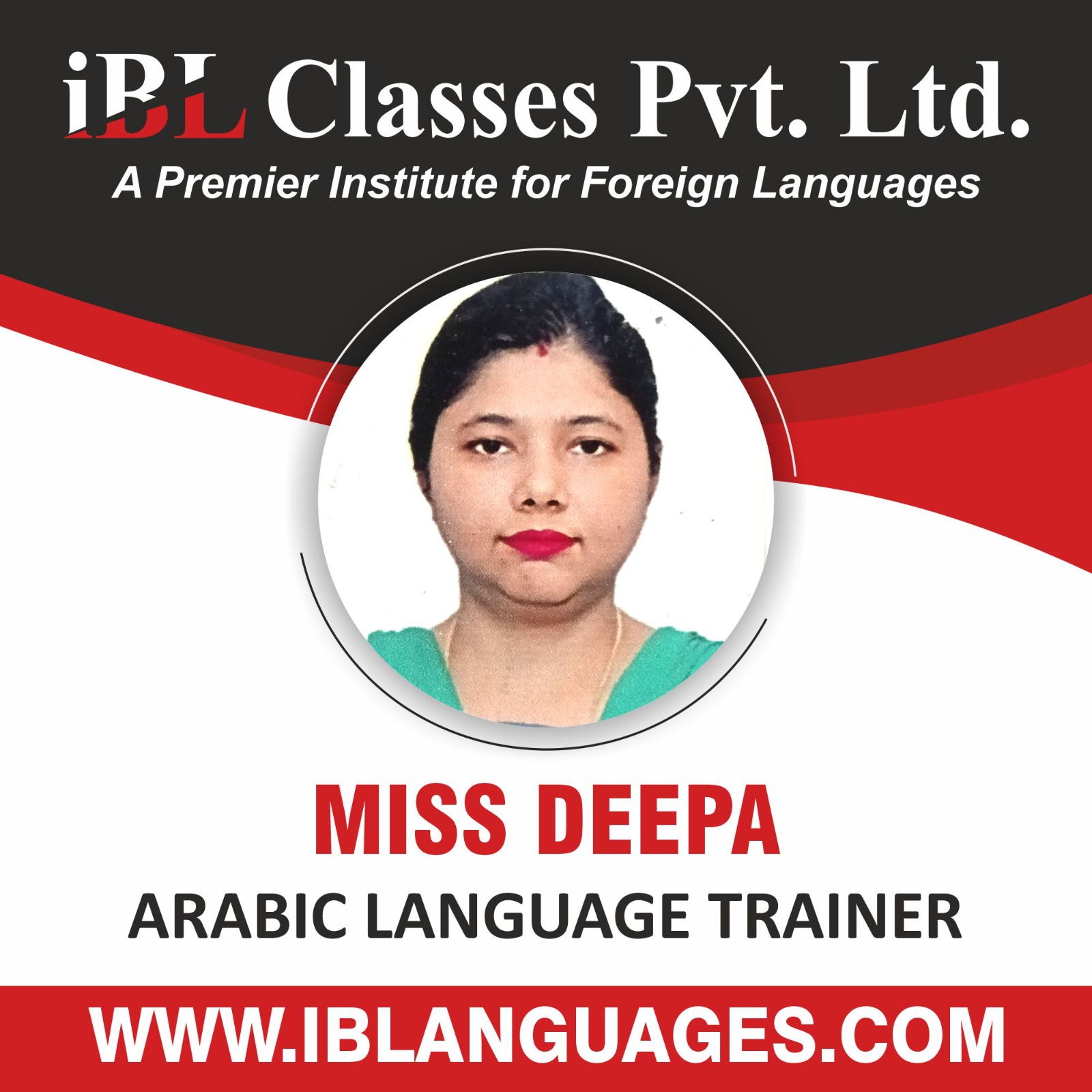 ARABIC LANGUAGE TRAINER MISS DEEPA